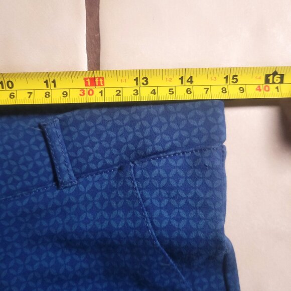 Betabrand Two-Pocket Dress Yoga Pant | Straight Blue Patterned - Size PM - Picture 14 of 14